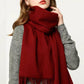 Pure Cashmere Scarves with Tassel Soft Warm Lady Girls Wraps Long Scarf Female Shawl Men Scarf