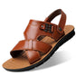 Slippers Men's Summer Beach Shoes Soft Sole Casual Massage Non-slip Leather Sandals Men's Shoes
