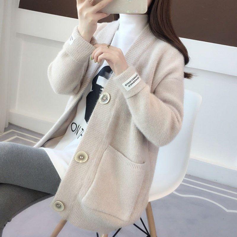 Spring and Autumn All-match Loose Sweater Casual Knitted Cardigan Jacket Fashion Casual Women's Jacket