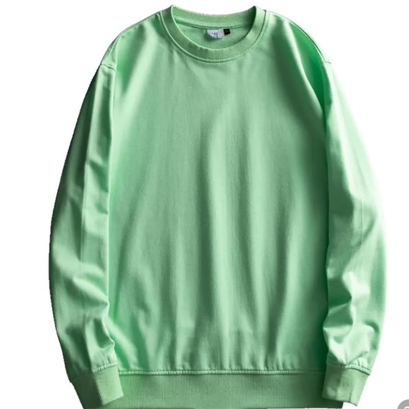 Urban Wine Red Sweatshirts Terry Texture Men's Pure Cotton Simple Round Neck Casual Sweater Pullover Trendy