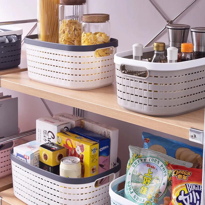 Toys Storage Basket Desktop Plastic Storage Basket Cosmetic Snack Storage Basket Office Sealing Basket Storage Box