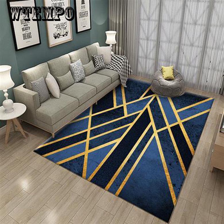 Living Room Area Rug Nordic Minimalist Geometric Sofa Blanket Bedroom Large  Anti-slip  Carpet