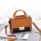 Crossbody Bag Women Black Leather Buckle Zipper Waterproof Large Capacity Shoulder Bag Tote