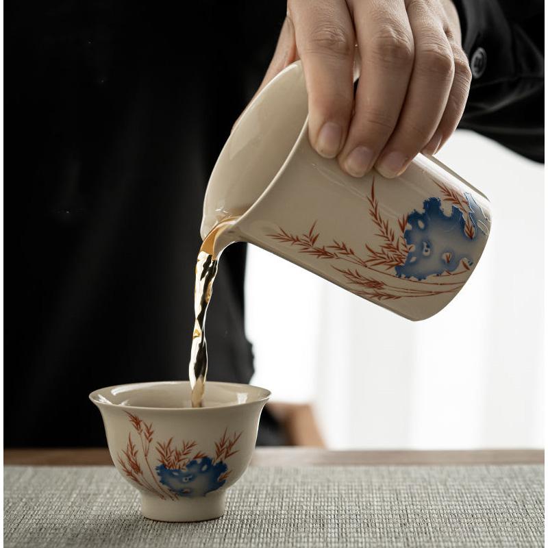 Chinese Style Porcelain Kung Fu Tea Set Tea Set Office Reception Teapot Tea Cup Gift Box