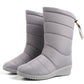 Women's Tassel Snow Boots Warm Non-slip Ankle Boots Solid Color Waterproof Boots