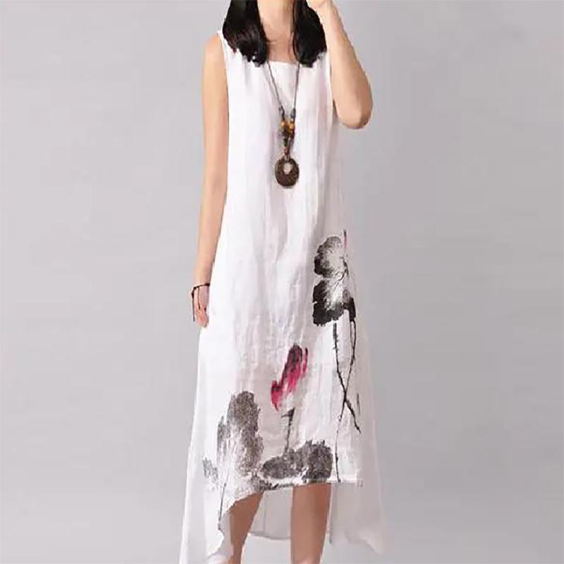 Women's Clothing Summer Damen Rmellos Asymmetrisch Lange Maxikleid A-Line Partykleid Oversized Dress