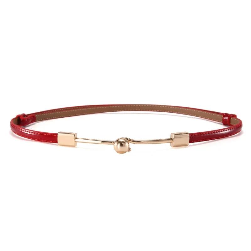 Women's Sweater Skirt Belt Girls Leather Cool Thin Belt Dress Waist Chain Ladies Decorative Belt