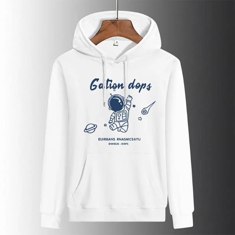Fleece Hooded Sweater Men Trendy Handsome Loose Warm Men's Fashion Sweatshirts Men Outwear