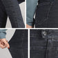 Spring and Autumn Models of Stretch Jeans Women's High-waisted Slim and Versatile Student's Slim Feet Nine-point Leggings