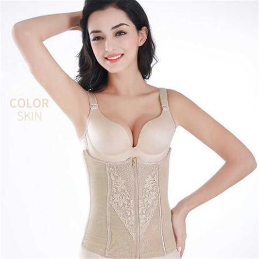 Body Shaping Abdomen Zipper Belt Waist Girdle Postpartum Thin Waist Corset Sexy Lingerie Shapewear