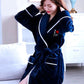 Ladies Home Clothes Love U Chest Label Bathrobe Cashmere Warm Pajamas Homewear Quick-drying Robe Coat Long