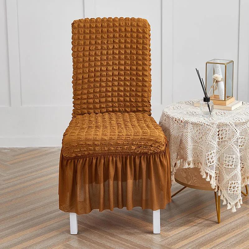 Thick Non-slip Bubble Lattice Chair Cover Elastic Skirt Type One-piece Office Chair Cover Luxury Home Chair Cover
