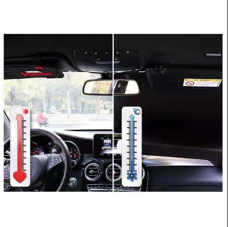 Car Sun Visor Double Ring Folding Storage Silver-plated Cloth Sunshade Block Light Black Bottom Heat Insulation Summer Car Interior Cooling Supplies