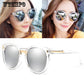 WTEMPO Sunglasses Reflective UV Protect Glasses Mirror Black Frame Steampunk Women Eyewear
