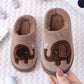 Children's Cotton Slippers for Boys and Girls Autumn Winter Cute Cartoon Thickening Home Fur Slippers