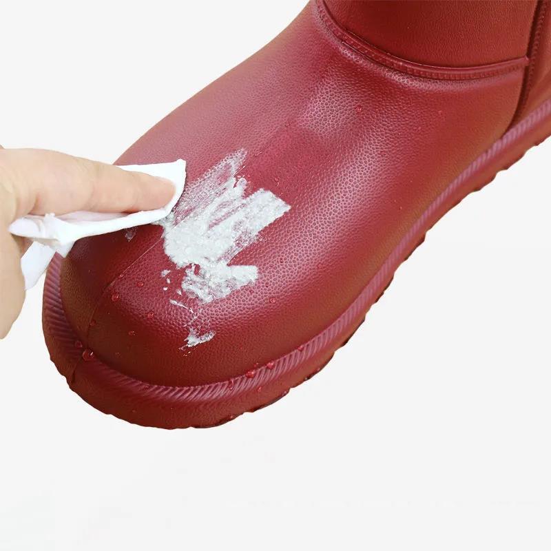 Snow Boots Women's Non-slip Warmth and Waterproof Rain Boots EVA Kitchen Plus Velvet Cotton Shoes Student Boots