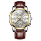 Business Mens Automatic Watch Leather Waterproof Mechanical Watch Mens Tourbillon Sport Watches