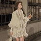 Double-layer Soft Plush Noble Luxury Shawl Autumn Winter Cute Body Cardigan Loose Cloak Wrap Thick Knitted Jacket Fur Shawl Solid Mantle Shawl