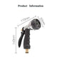 Multifunctional Sprinkler Spray Gun Household Garden Watering Gun Artifact Watering Hose Garden High Pressure Car Wash Watering Cauliflower Sprinkler
