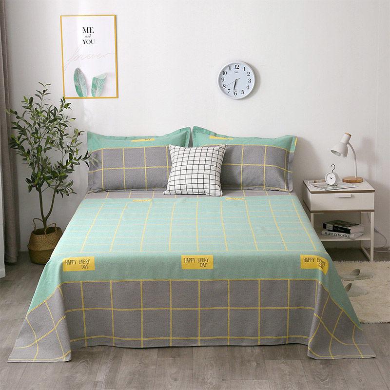 Home Textiles Bedding Three-piece Coarse Cloth Sheets Pillowcases Washable Easy To Fold Exquisite Patterns Simple Style Atmosphere Four Seasons