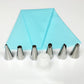 8Pcs/Set Silicone Pastry Bag Cream Nozzles Kitchen Bakery Cake Icing Piping Cream Cake Decorating Tools Reusable Bags Nozzle Set