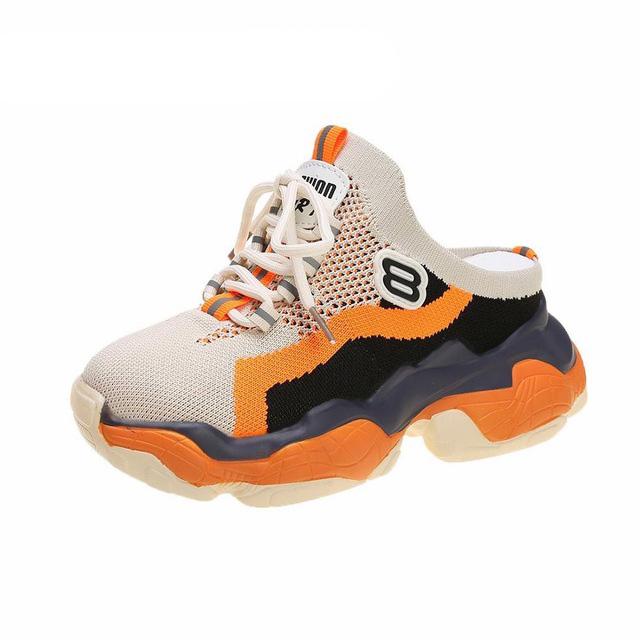 Roman Breathable Chunky Sneakers Women Summer Mesh Slip-on Woman Casual Sneakers Thick Sole Women Shoes