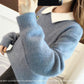 Autumn and Winter Loose Sweater Mink Velvet Knitted Jacket Fashion Simple Young Women's Top