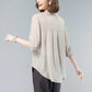 Cotton and Linen Shirt Women's Summer Plus Size Medium-sleeves Blouse Thin Three-quarter Sleeve Top Solid Color Loose Shirts Buttons Pocket Top