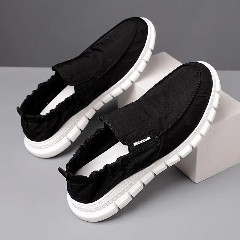 Old Beijing Cloth Shoes Men's Spring Breathable Slip-on Shoes Work Shoes Casual Shoes Skate Shoes Comfortable Sneakers Dad Shoes