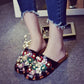 Half Slippers Women's Outer Wear Summer Fashion All-match Net Red Flat-bottomed Lazy Sandals and Slippers
