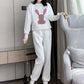 Xiaoxiangfeng Sports Suit Women's Long-sleeved Round Neck Pullover Top Fashion Casual Solid Color Trousers Suit