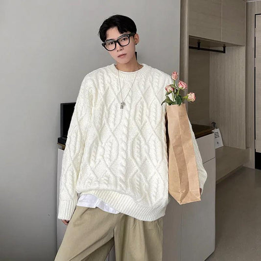 Autumn and Winter Sweater Men's Round Neck Pullover Warm and Comfortable Sweater Men and Women