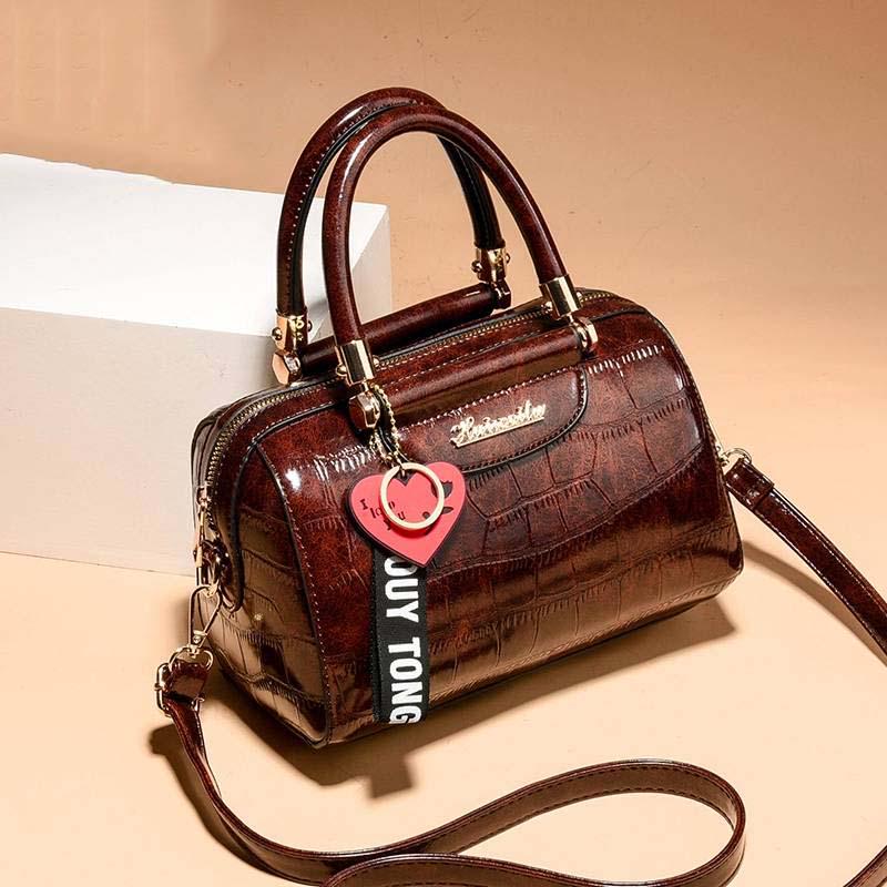 Women Shoulder Bag with Love Heart Pendant Ladies Handbag Crossbody Bags