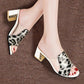Women's Summer Mid-heel Non-slip Slippers Thick Heel Outer Sandals