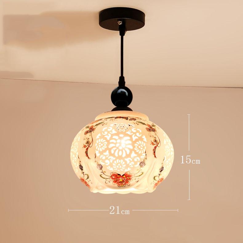 Modern Chinese Style Antique Chandelier Small Restaurant Hotel Corridor Lobby Entrance Lamps
