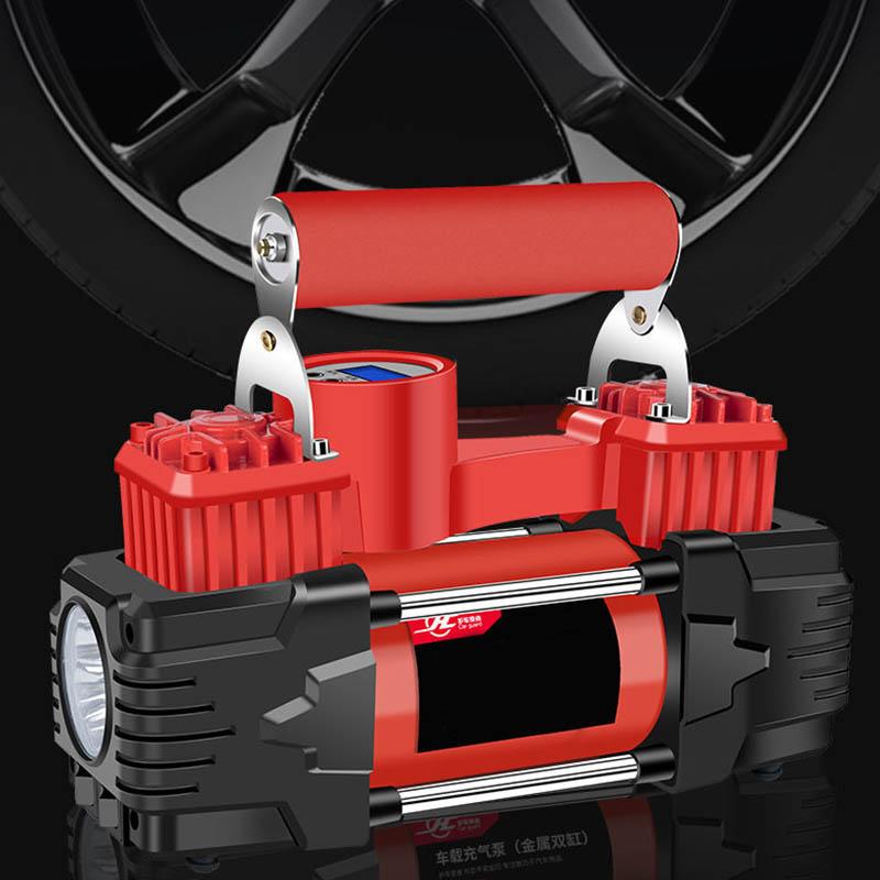 Car Inflatable Pump Double-cylinder High Power 12V Car Portable Air Pump Tire Electric High Pressure Pump