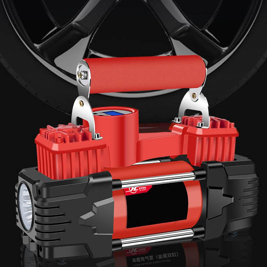 Car Inflatable Pump Double-cylinder High Power 12V Car Portable Air Pump Tire Electric High Pressure Pump