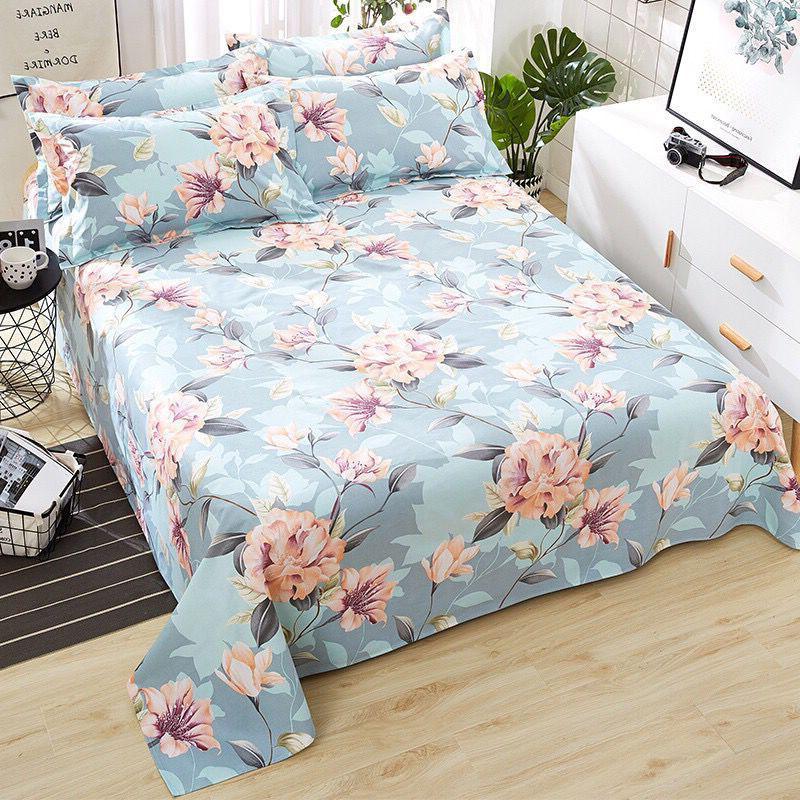 Home Textiles Cotton Fabric Good Breathability Easy To Wash Three-piece Foldable Bedding One-piece Bed Linen Two Pillowcases
