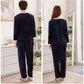 Cartoon Couple Pajamas Suit Tops and Pants Men Home Clothes Ladies Winter Cashmere Warm Homewear