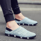 Summer Breathable Men's Linen Casual Canvas Semi-plank Shoes One Pedal Lazy Men's Shoes Without Heel Shoes