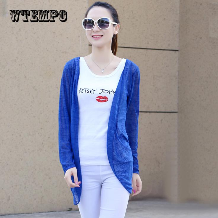 Sun Protection Clothing Summer Women's  Shirt Chiffon Shirt Long Section Female Thin Coat