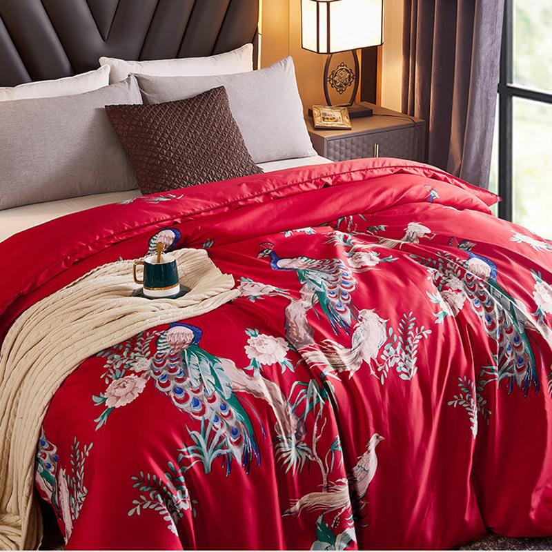 High Grade Winter Chinese 100%Long Mulberry Silk Quilt Quality Handmade 4 Season Silk Comforter Blankets 100%Cotton Fabric Cover