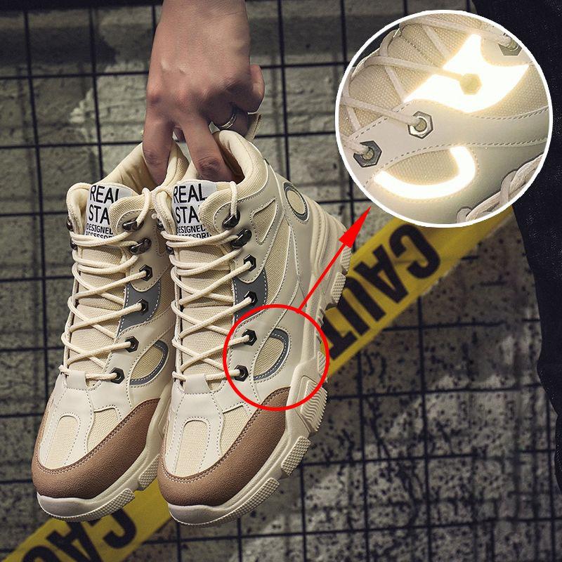 Men Safety Work Boots Shoes No-slip Steel Toe Working Boots Pluse Size Martin Boots Warm Plus Velvet Reflective Sneakers