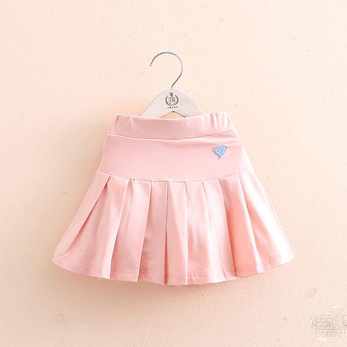 Autumn Spring Summer Casual 3 4-8 10 12 Years Kids  School Solid Color Training Dance Skirt with Shorts Pleated Skirt for Baby Girl
