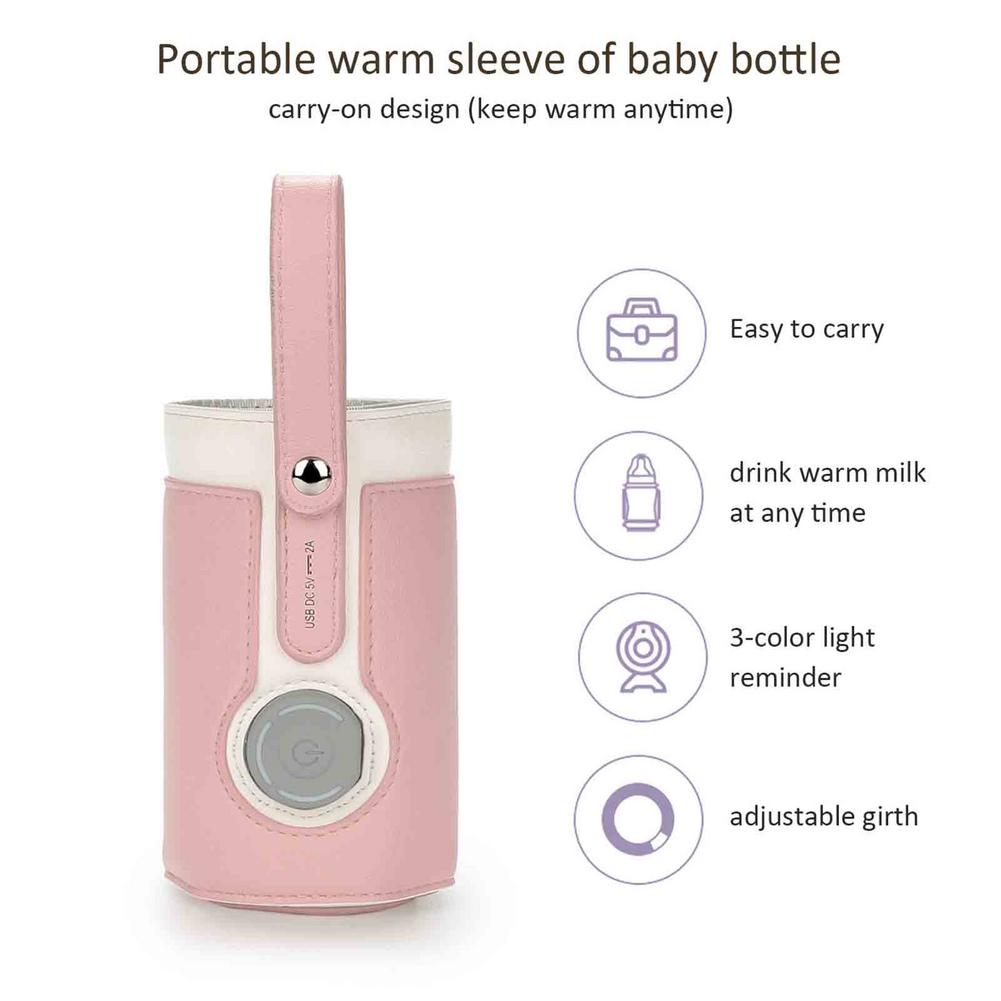Smart Milk Bottle Heater Baby Bottle Cooler Bag USB Travel Milk Food Heating Thermostat Portable Baby Bottle Warmer Bottle Bag
