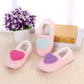 Plush Indoor Slippers Women Cotton Warm and Soft Home Shoes Winter Love Shape Cute Home Flip Flops