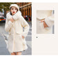 Fashion Women's Woolen Coat Popular Korean Imitation Mink Velvet Gold Mink Mid-length Coat