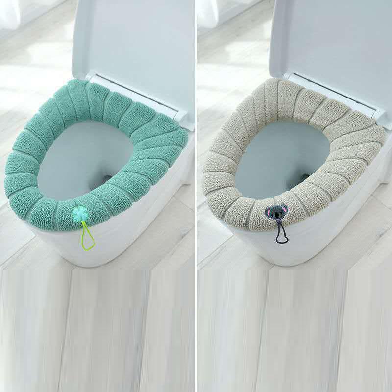 Two Pieces of Universal Toilet Seat Cushion Household Toilet Cover Cushion Thickened In Winter Toilet Cover Toilet Ring Cushion Washable