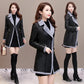 Winter Leather Jacket Fashion Slim PU Leather Lapel Leather Jacket All-match Large Size Leather Coat for Women