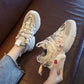 Fairy Style Cherry Blossom Fashion All-match Sports and Leisure Women's Shoes Increased Thick-soled Old Shoes Women's Trendy Shoes